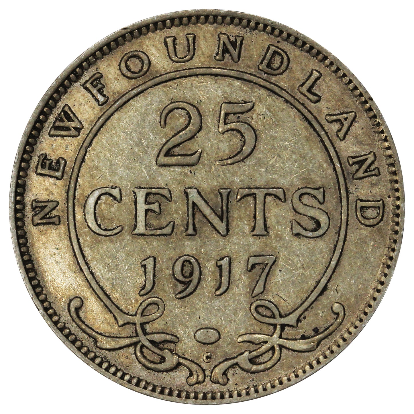 1917C Newfoundland 25-cents Very Fine (VF-20)