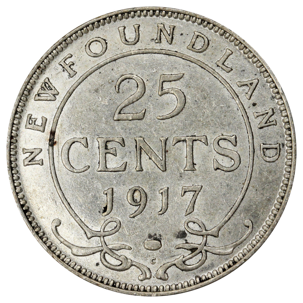 1917C Newfoundland 25-cents VF-EF (VF-30)