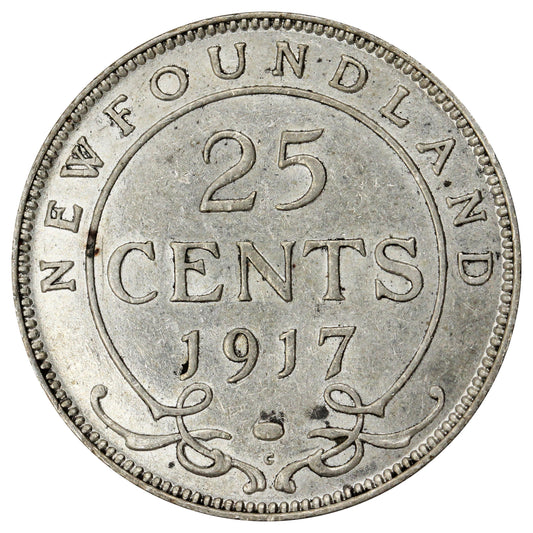 1917C Newfoundland 25-cents VF-EF (VF-30)