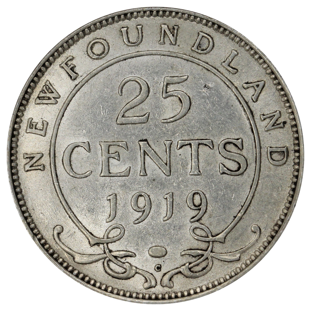 1919C Newfoundland 25-cents VF-EF (VF-30)