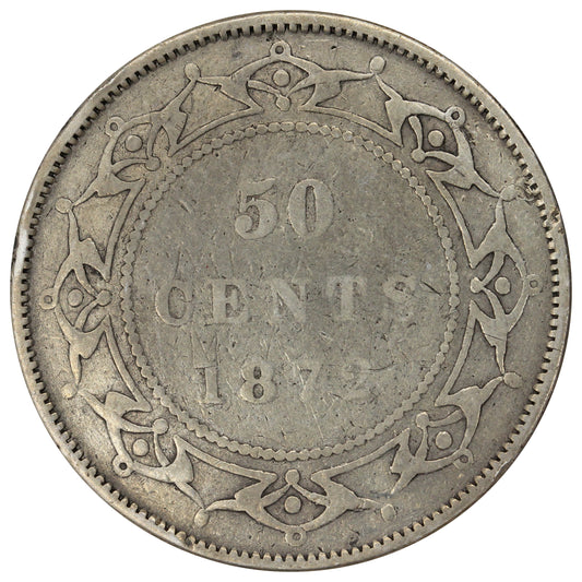 1872H Newfoundland 50-cents VG-F (VG-10)