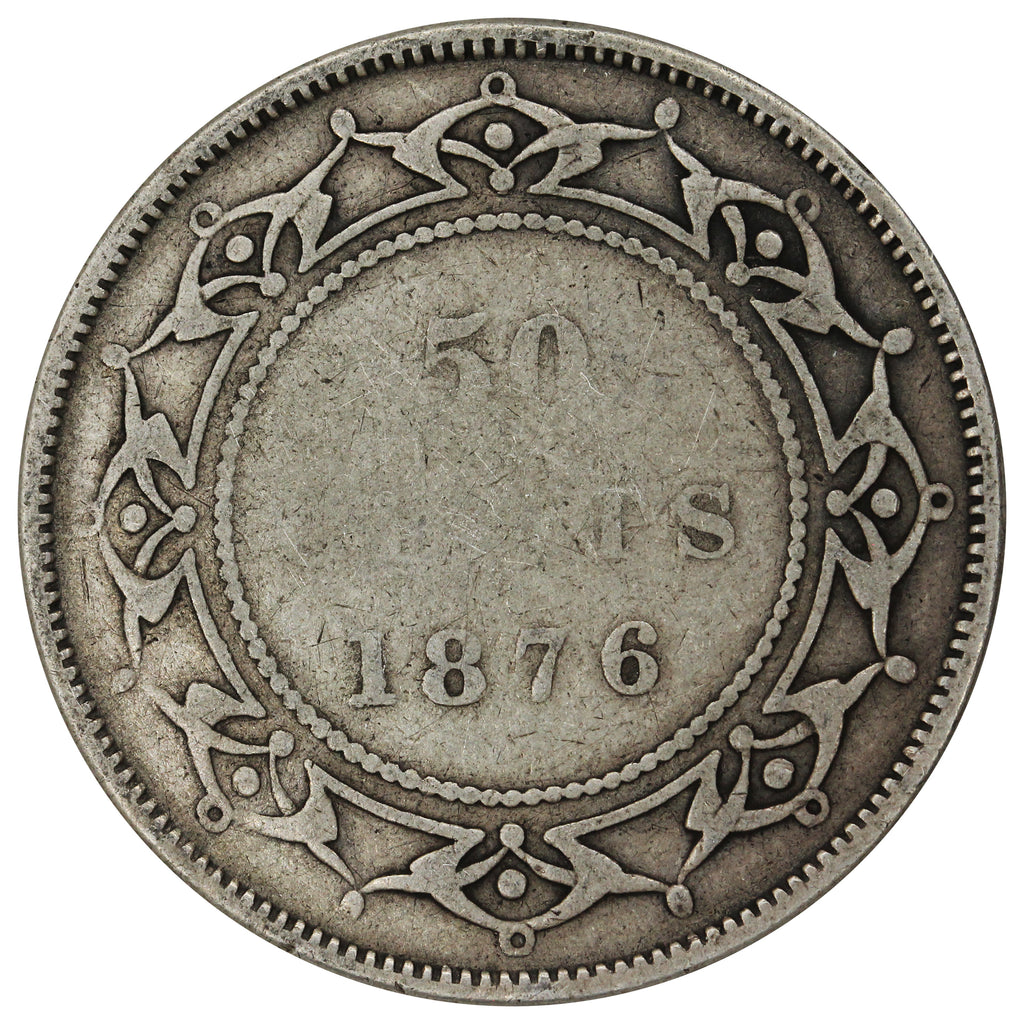 1876H Newfoundland 50-cents Very Good (VG-8) $