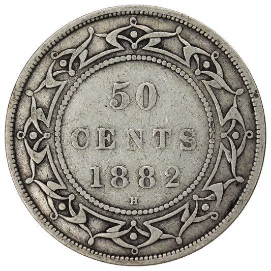 1882H Newfoundland 50-cents VG-F (VG-10)