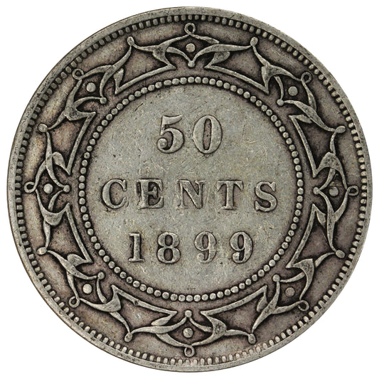 1899 Narrow 9's Newfoundland 50-cents Very Fine (VF-20) $