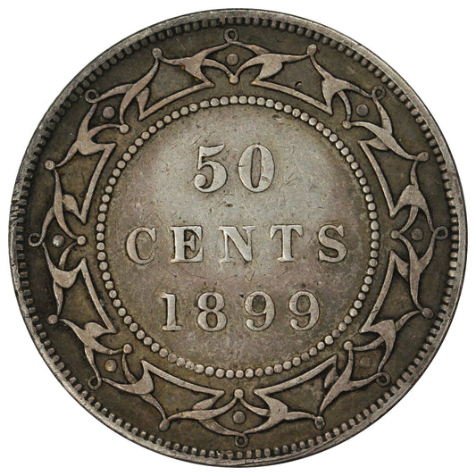 1899 Wide 9's Newfoundland 50-cents F-VF (F-15) $