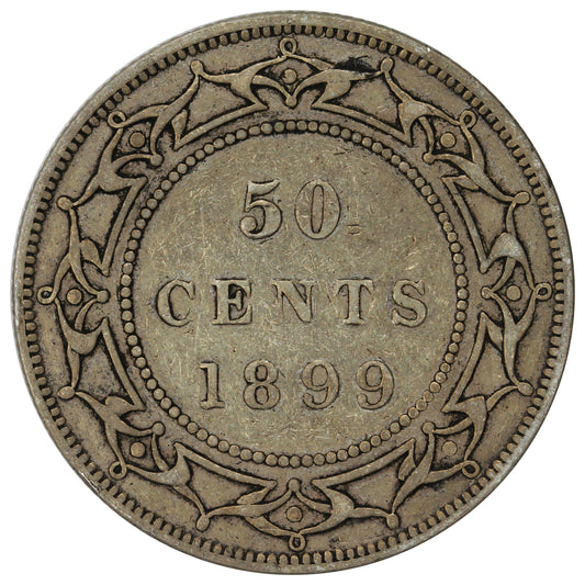 1899 Wide 9's Newfoundland 50-cents VG-F (VG-10)