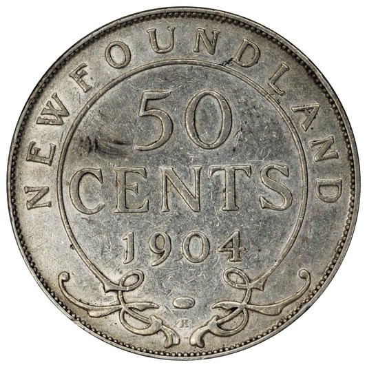 1904H Newfoundland 50-cents Extra Fine (EF-40) $