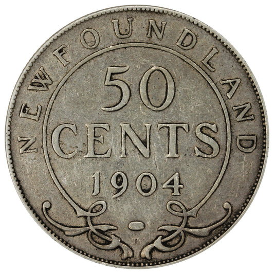 1904H Newfoundland 50-cents F-VF (F-15)