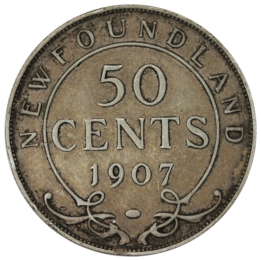 1907 Newfoundland 50-cents F-VF (F-15)