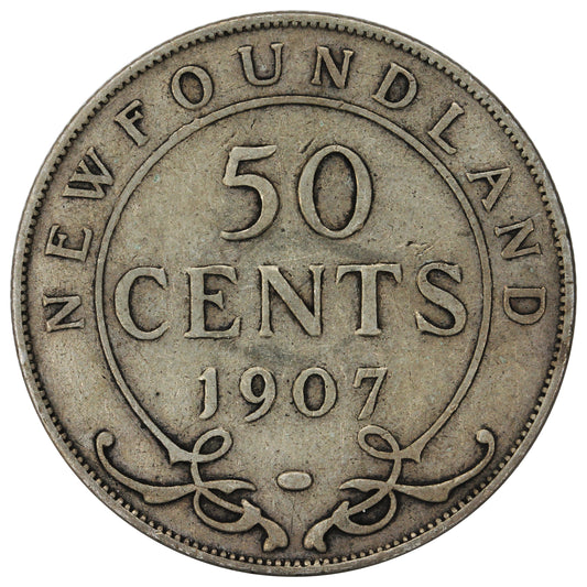 1907 Newfoundland 50-cents VG-F (VG-10)