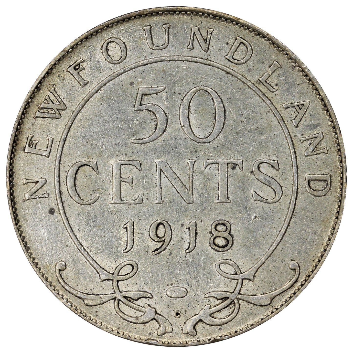 1918C Newfoundland 50-cents VF-EF (VF-30)