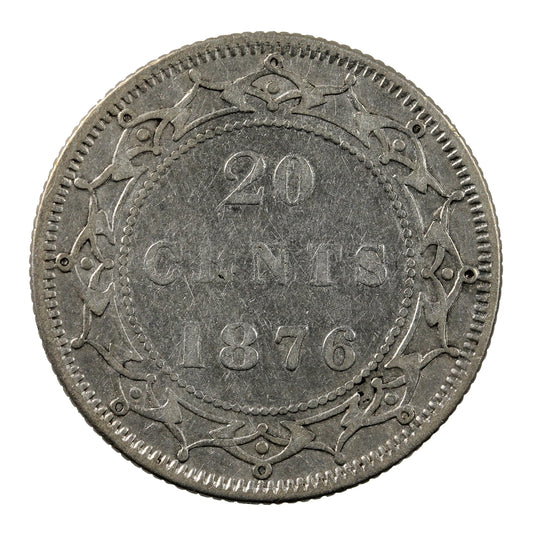 1876H Newfoundland 20-cents VF-EF (VF-30) $