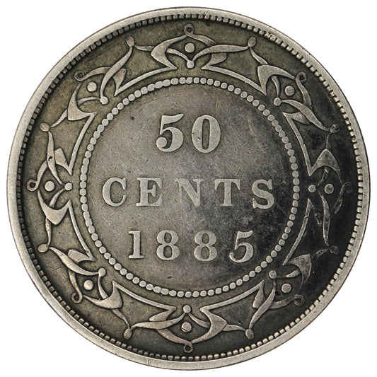 1885 Newfoundland 50-cents Fine (F-12) $