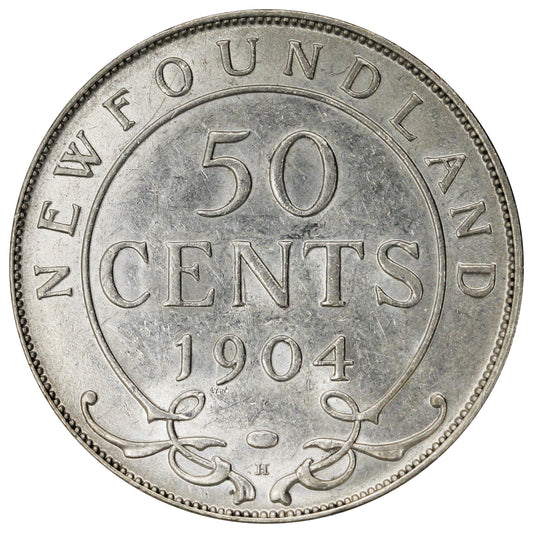 1904H Newfoundland 50-cents EF-AU (EF-45) $