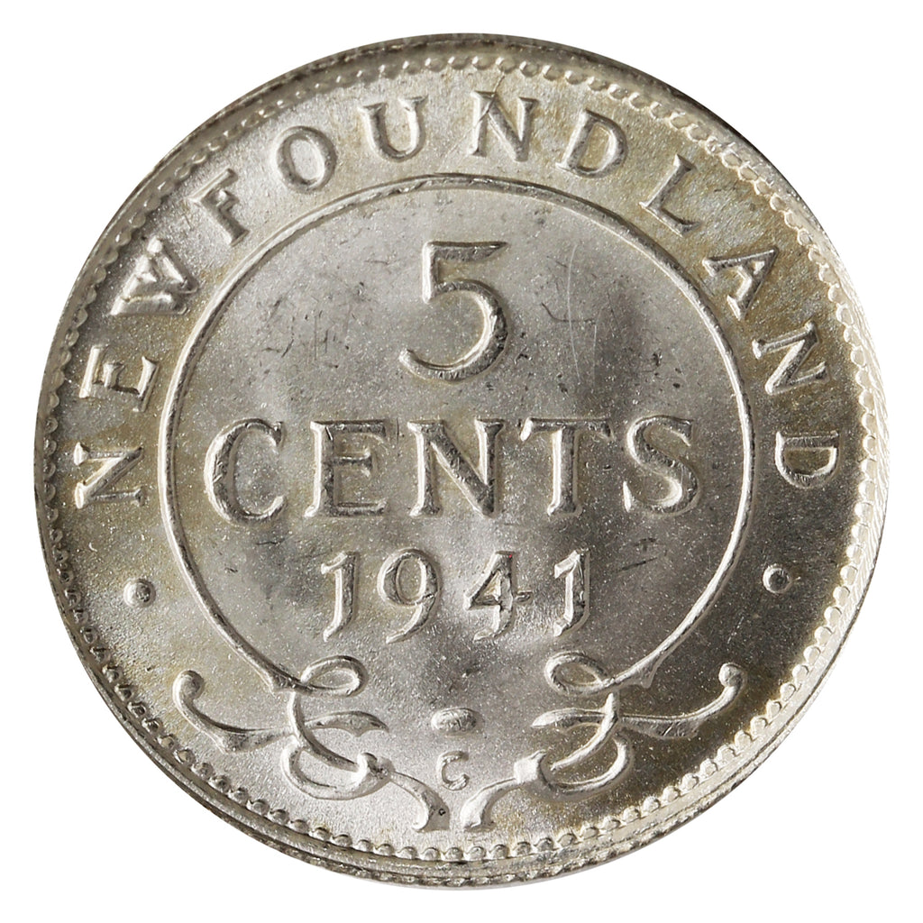 1941C Newfoundland 5-cents Choice Brilliant Uncirculated (MS-64)