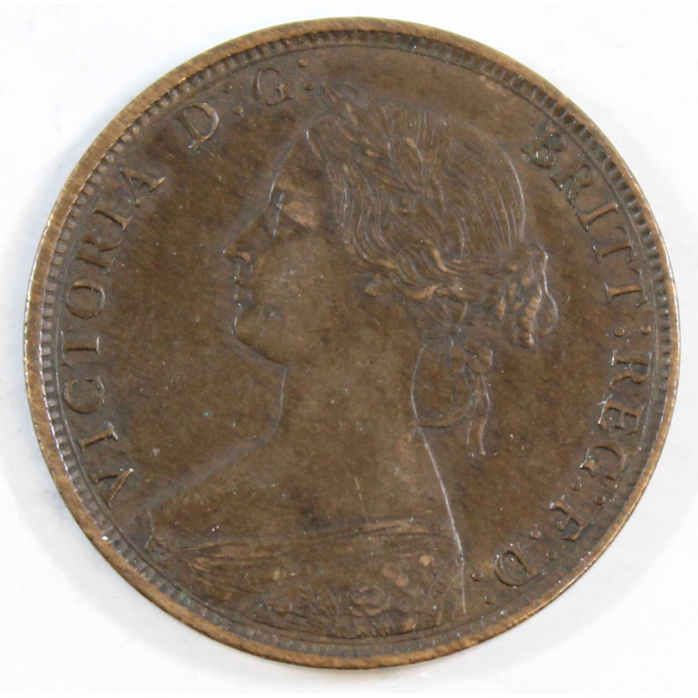 1861 New Brunswick 1-cent EF-AU (EF-45)