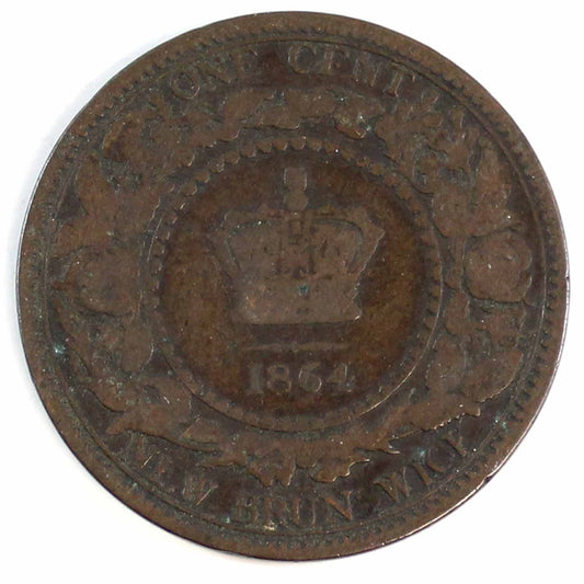 1864 Tall 6 New Brunswick 1-cent Good (G-4)