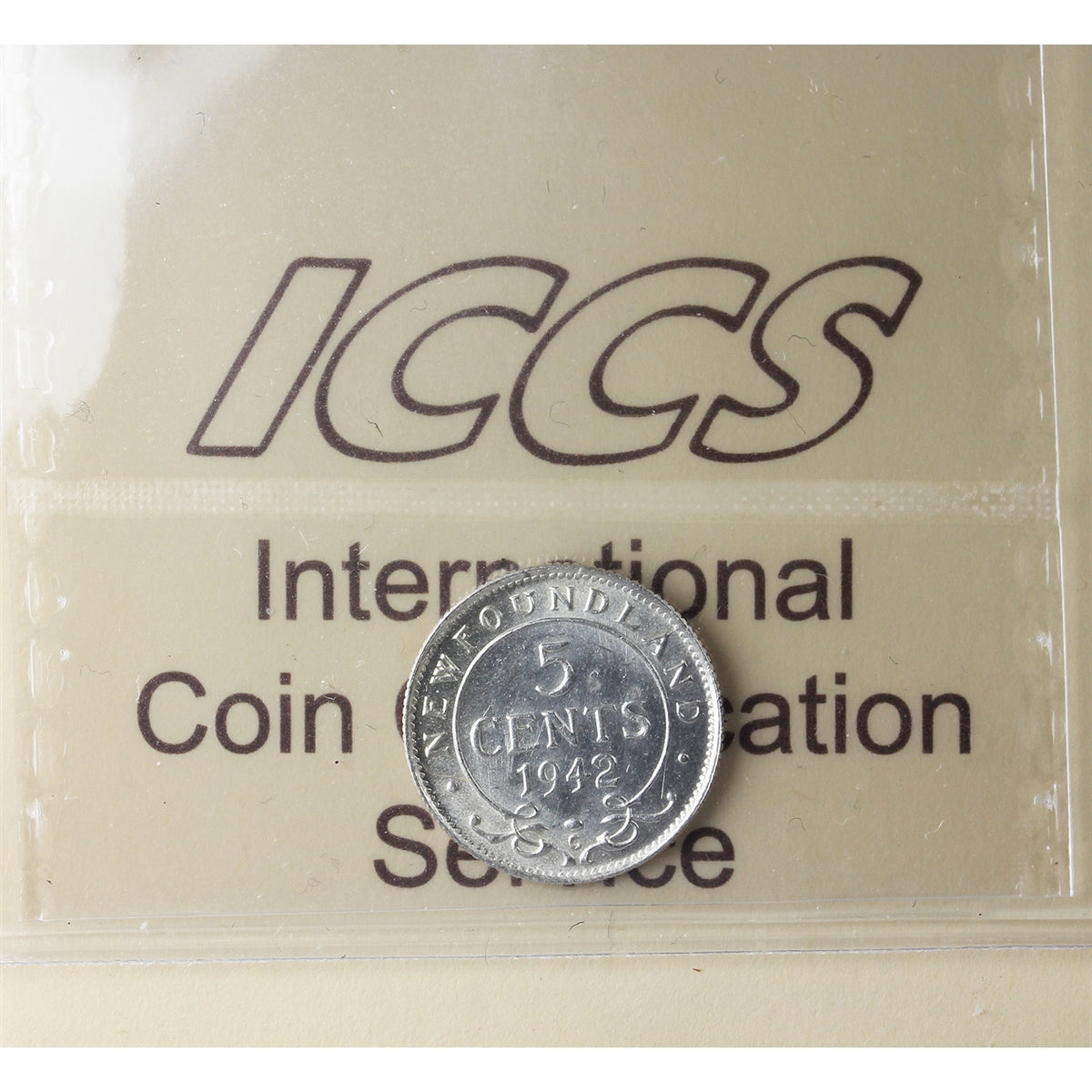 1942C Newfoundland 5-cents ICCS Certified MS-64