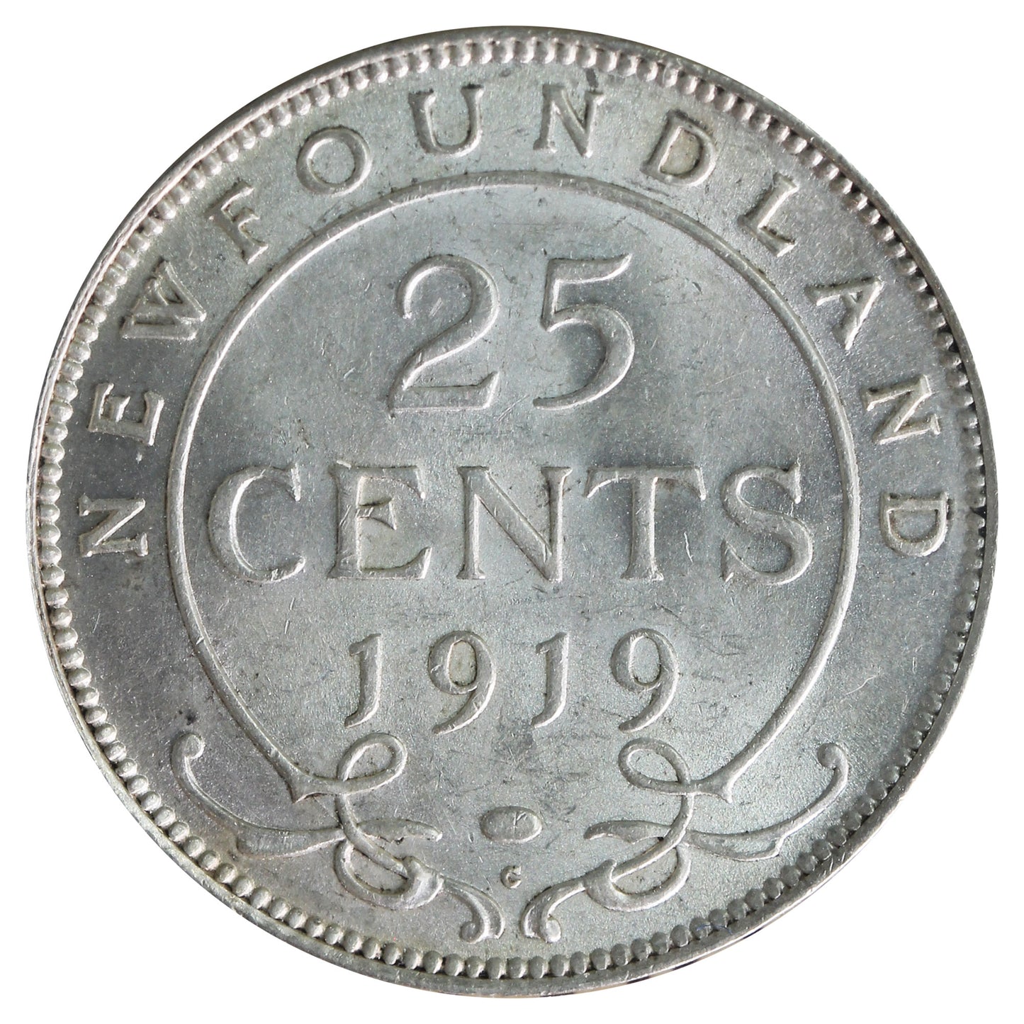 1919C Newfoundland 25-cents ICCS Certified MS-62 (XXR 713)