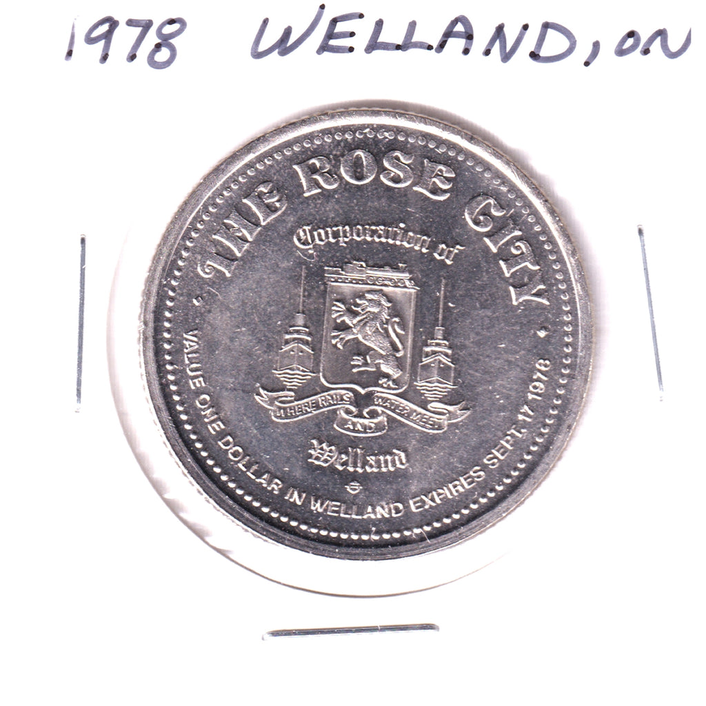 1978 Welland, ON, Anniversary Dollar Trade Token: Opening Welland Canal