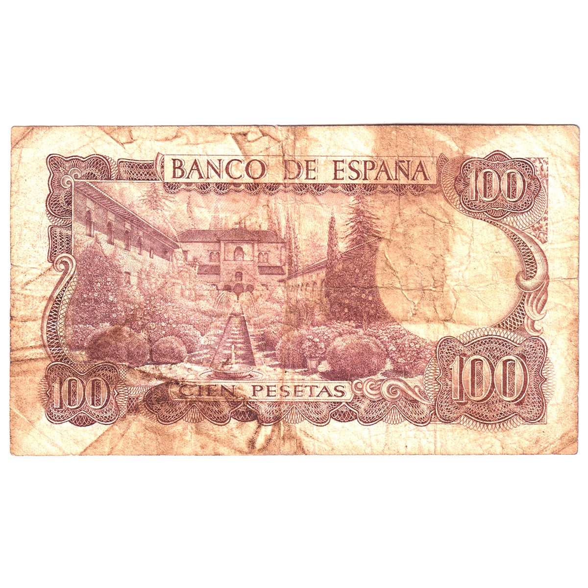 Spain 1970 100 Pesetas Note, Pick #152a, Circ (May have writing)