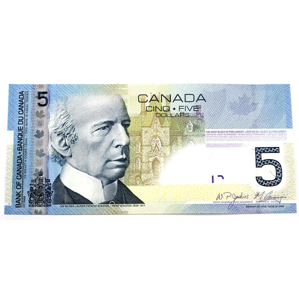 BC-67b 2008 Canada $5 Note, Jenkins-Carney, AAD, CUNC