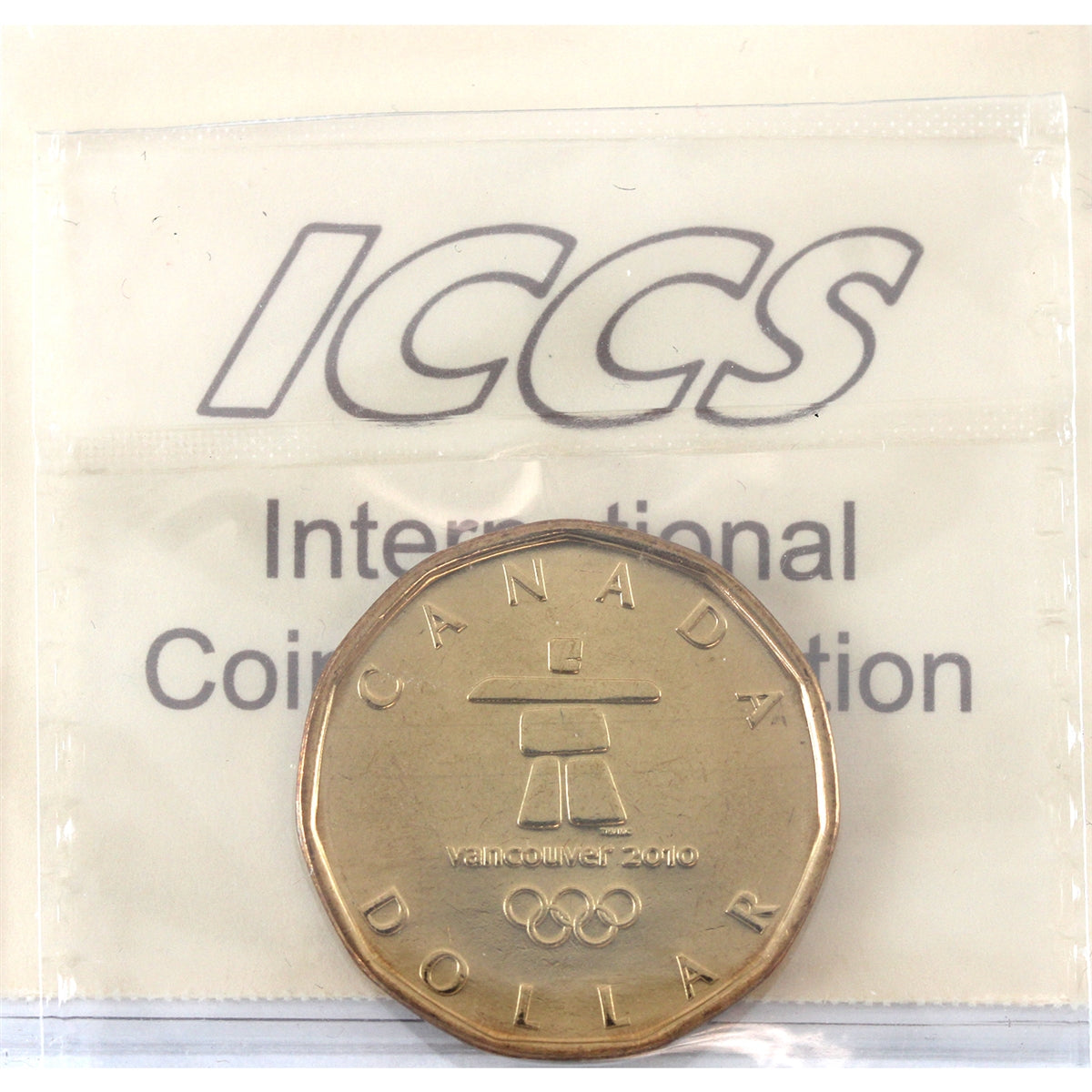 2010 Canada Olympic Loon Dollar ICCS Certified MS-66