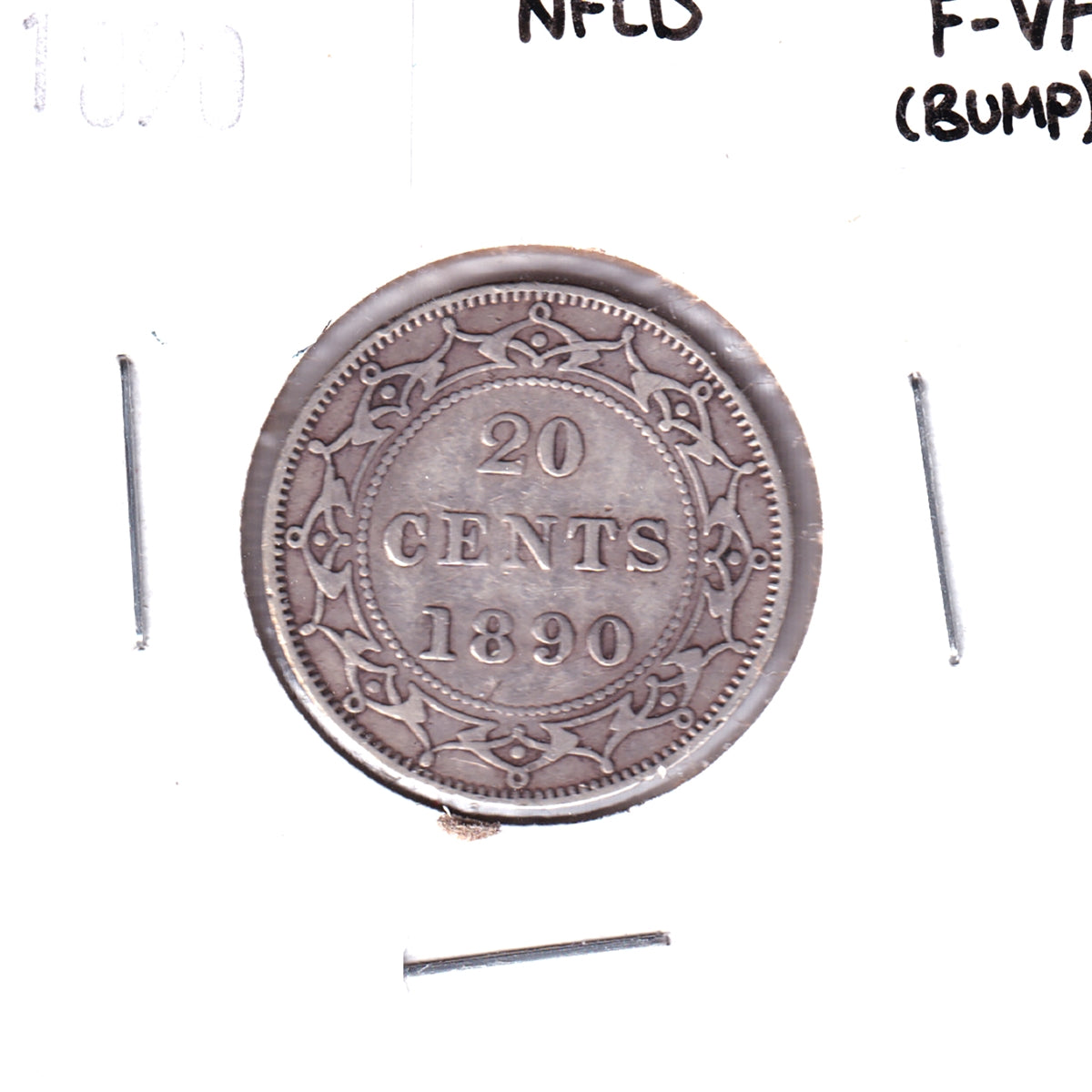 1890 Newfoundland 20-cents F-VF (F-15) Bump