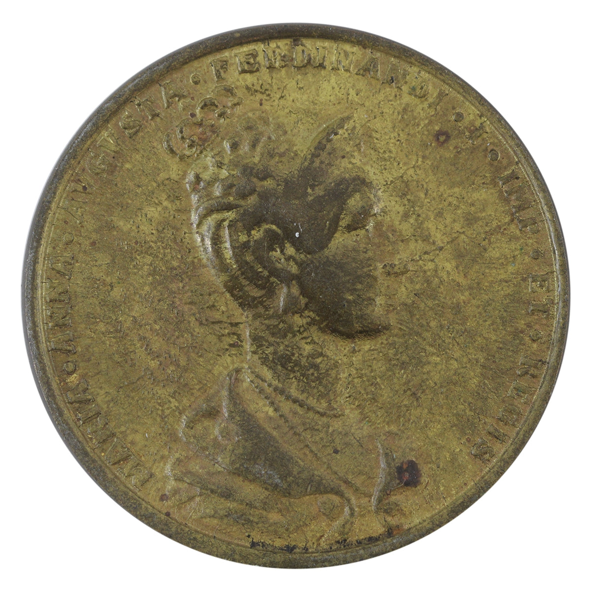 1836 Maria Anna & Ferdinand I of Austria Bronze Coronation Medal