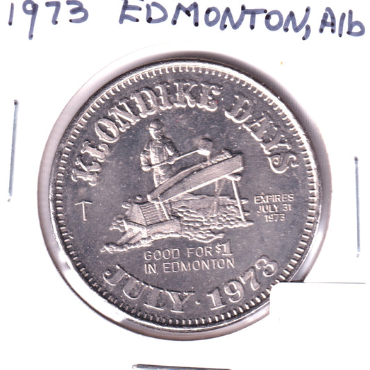 1973 Edmonton Klondike Days Trade Dollar Token