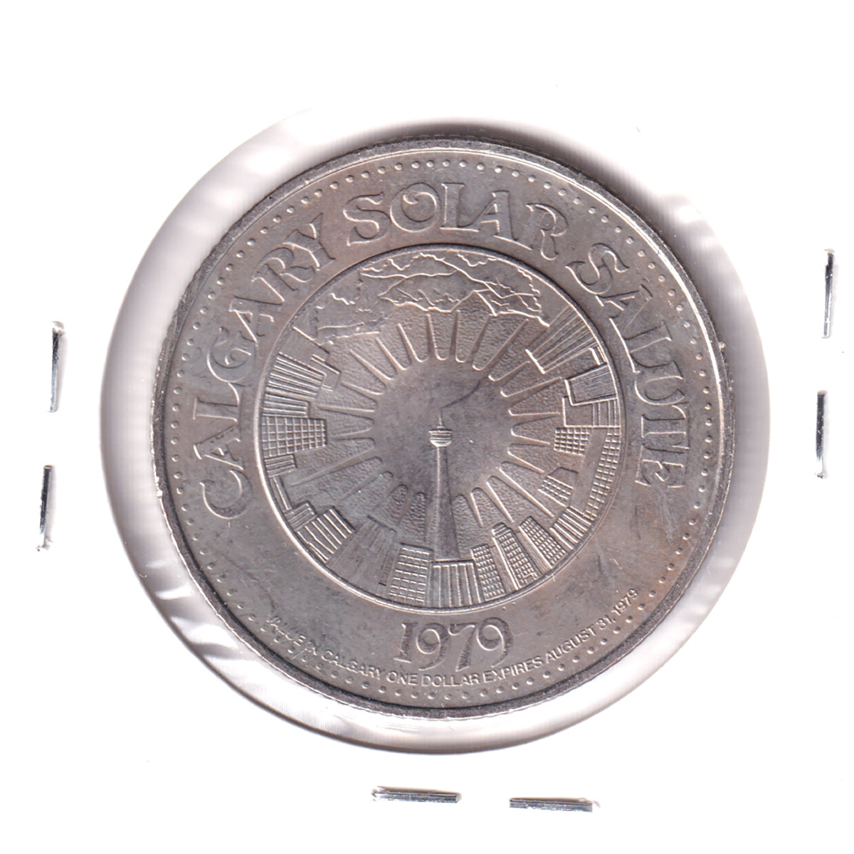 1979 Calgary Stampede Dollar Token: Calgary Solar Salute