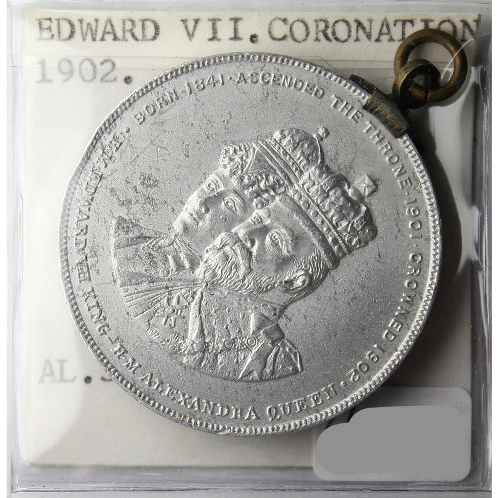 1902 King Edward VII & Queen Alexandra Coronation Medal, Aluminum