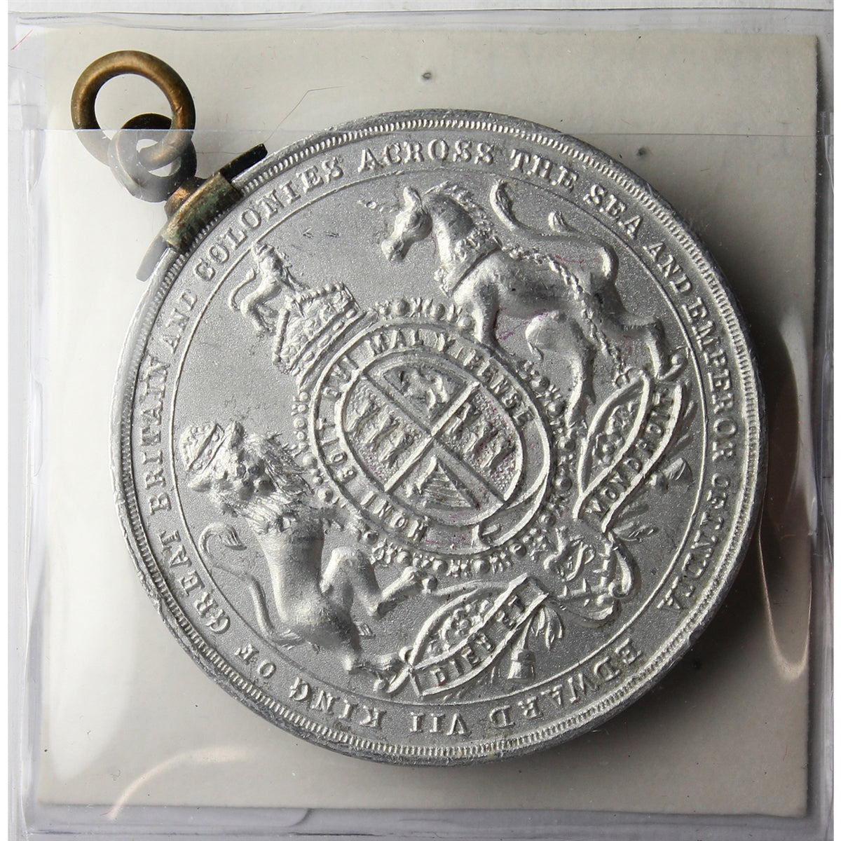 1902 King Edward VII & Queen Alexandra Coronation Medal, Aluminum