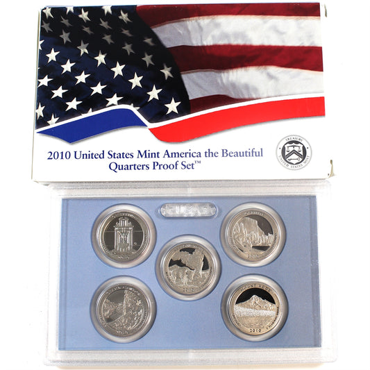 2010 S USA Mint State Quarters Proof Set (Toning/ Wear)