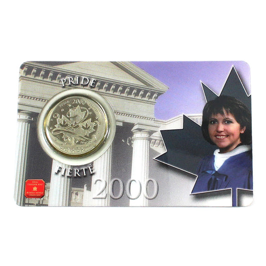 2000 Pride Canada Millennium 25-cent Coin in Card Issued by the RCM