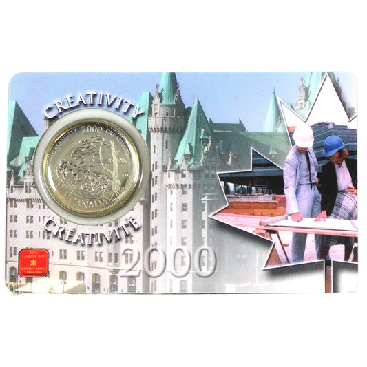 2000 Creativity Canada 25-cents in RCM Collector Card