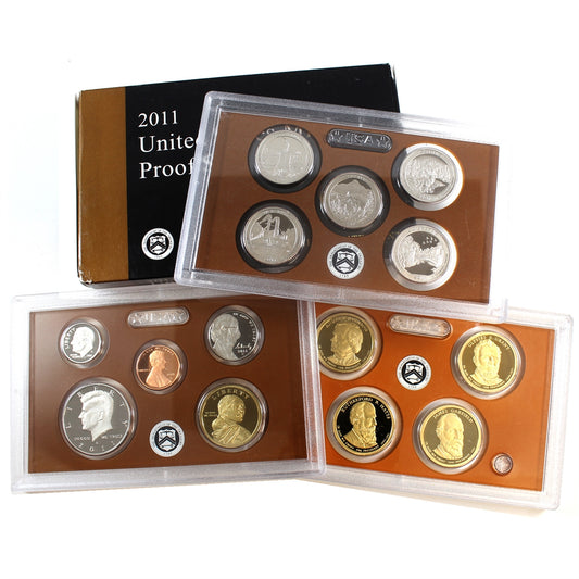 2011 S USA Proof Set (Lightly toned, light wear on cases & sleeve)