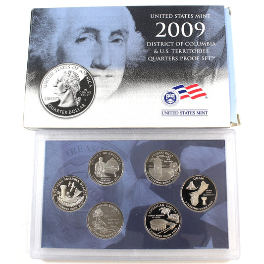 2009 S USA DC & US Territories Quarters Proof Set (Light wear on sleeve)