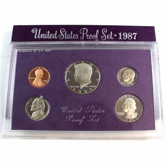 1987 S USA Proof Set (Toned, may have light wear on sleeve/case)