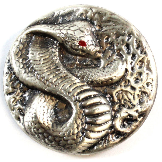 SALE! Beaver Bullion Cobra with Enamel Eye 3oz .999 Fine Silver Round (No Tax) Toning