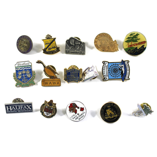 Lot of 15x Town, City & Place Themed Pins, 15Pcs