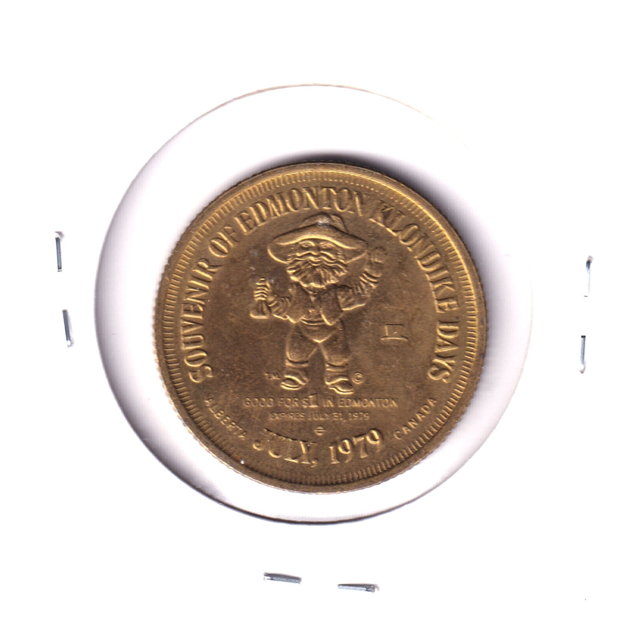 1979 Edmonton's Great Pioneers 75th Anniversary Trade Dollar Token (Light Corrosion)