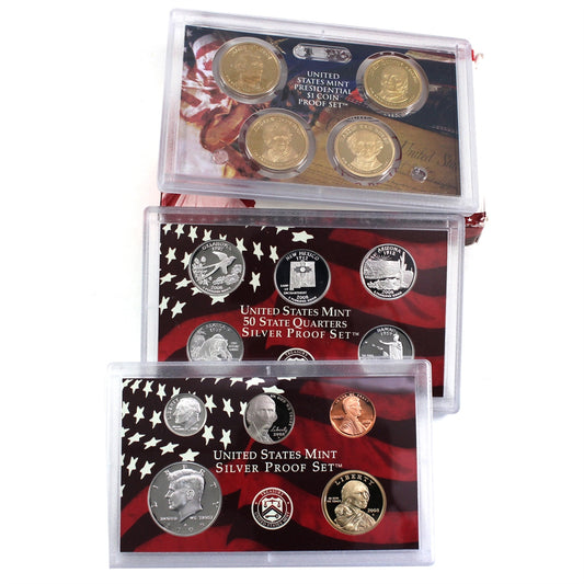 2008 S USA Silver Proof Set (Some toning, light wear on sleeve/cases)