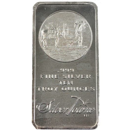 SilverTowne Mint Prospector 10oz .999 Fine Silver Bar (No Tax) Unsealed/Toned