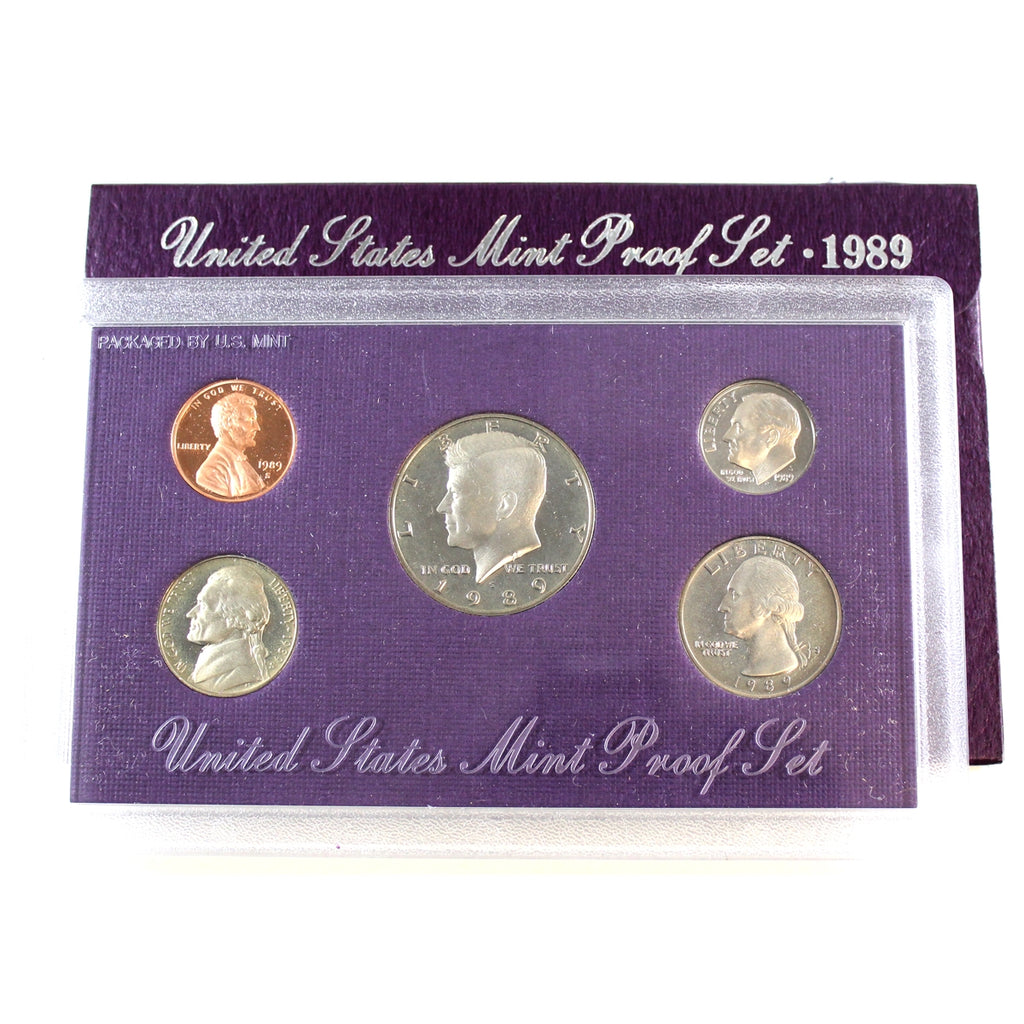 1989 S USA Proof Set (Toned, may have light wear on case/sleeve)