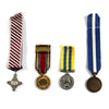 Lot of 4x Miniature Replica Military Medals, 4Pcs