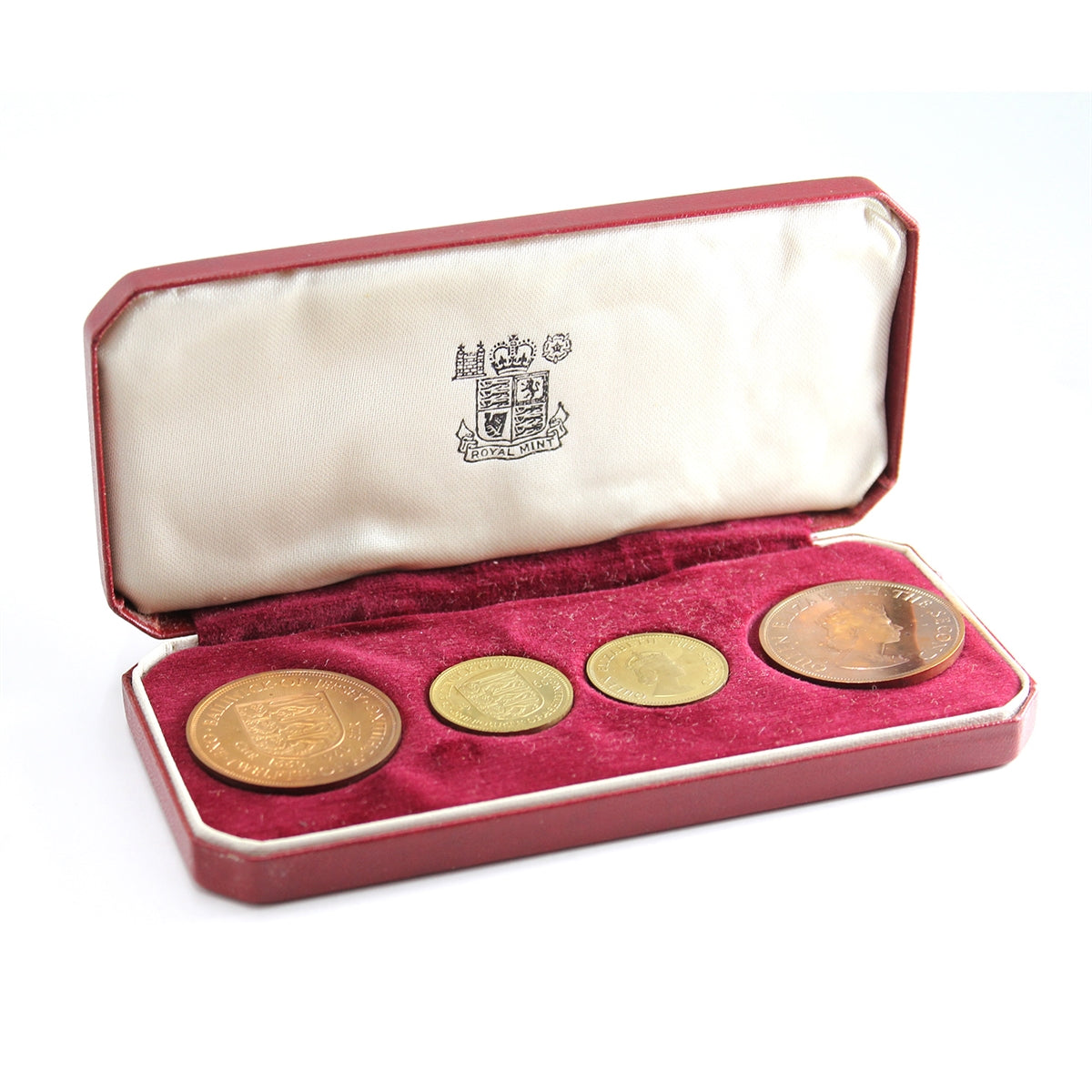 Jersey 1960 4-coin Proof Set in Case: 300th Ann. of King Charles II (Toned/issues)