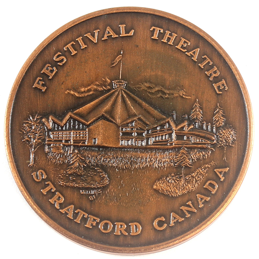 1964 Stratford, Ontario, 400th Anniversary of Shakespeare Medallion (May Be Toned)