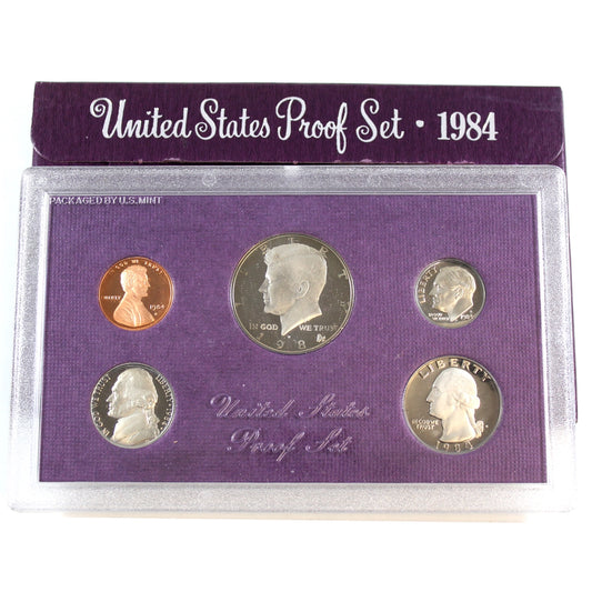 1984 S USA Proof Set (Some toning, may have light wear on case/sleeve)