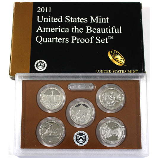 2011 USA Mint National Parks Quarters Proof Set (Light Issues)